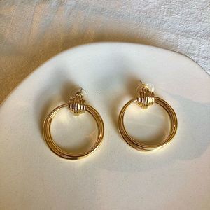 18K Thick Gold Plated Bold Hoop Earrings
